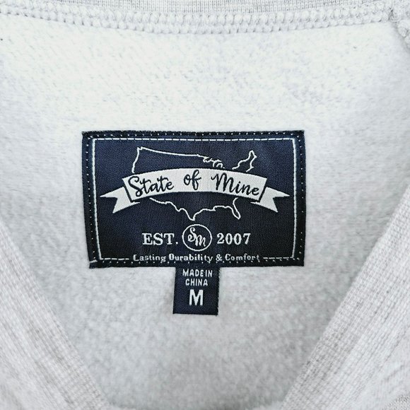 State of Mine Alabama Sweatshirt M Heather Grey Rainbow Raglan Sleeve Thumb Hole - Picture 2 of 9